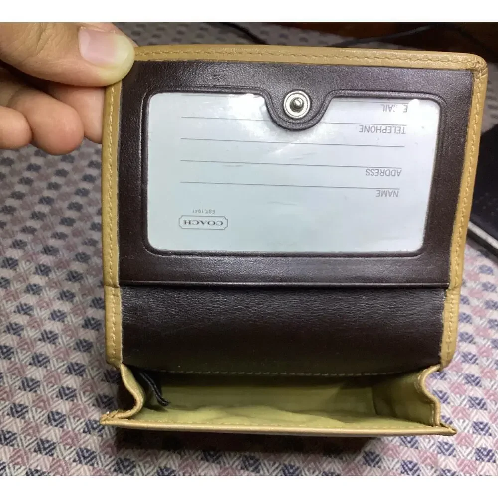 Coach flap card case/coin wallet